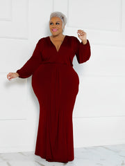  Deep V Neck Maxi Dress Solid Medium Stretch Casual Long Dress