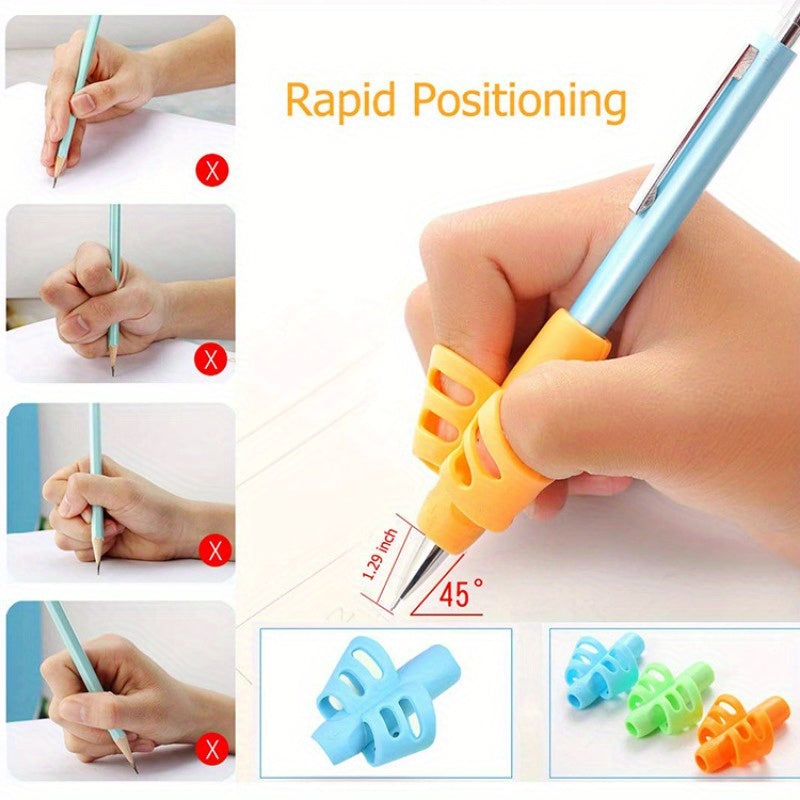 8 Pack Pencil Grips Ergonomic Soft Grip Pencil Holder