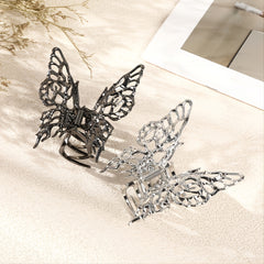 Hollow Butterfly Chignon Hair Clip Strong Hold Grip Hair Jaw Clip