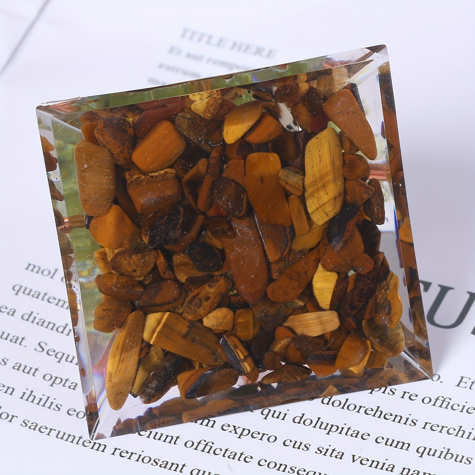 Orgone Crystal Tree Pyramid Energy Generator Chakra Meditation