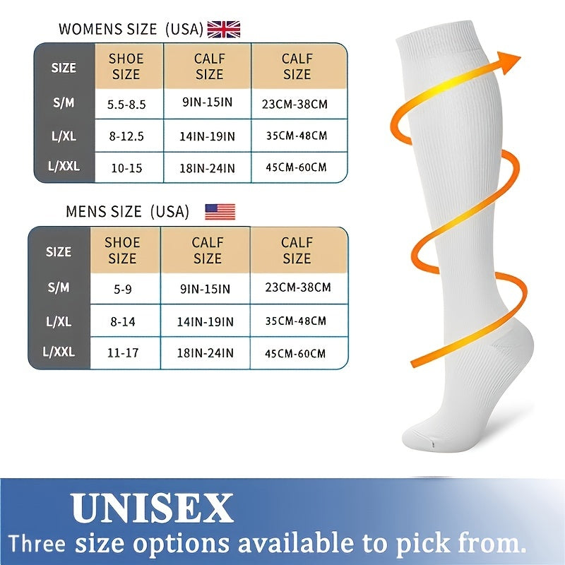 3 Pairs Anti-Slip Compression Socks for Outdoor Activities