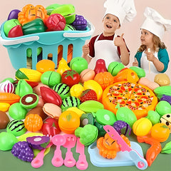 24pcs Kitchen Toys Cutting Fruit & Vegetable Toys Role Play Development Gift