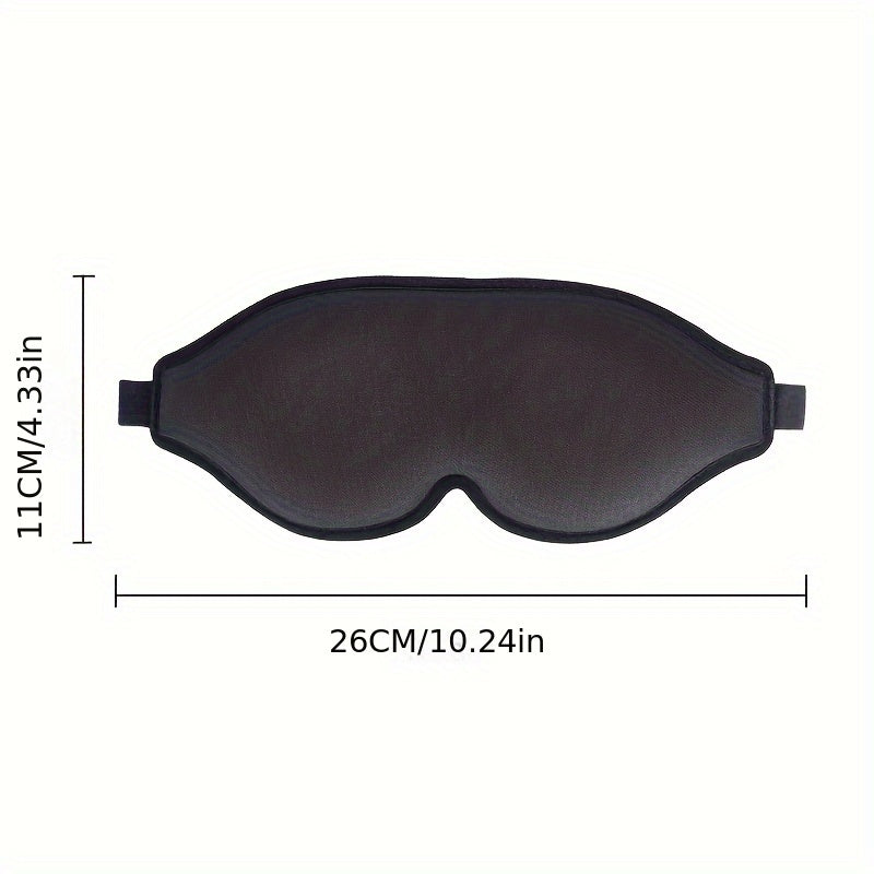 Soft Blackout Sleeping Eye Mask 3D Contoured Blindfold Adjustable Strap