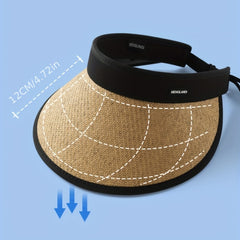 UPF50 Straw Visor Hat UV Protection Sun Hat