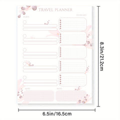 BUBU Travel Planner To Do List Pad Travel Places Notes Undated Organizer