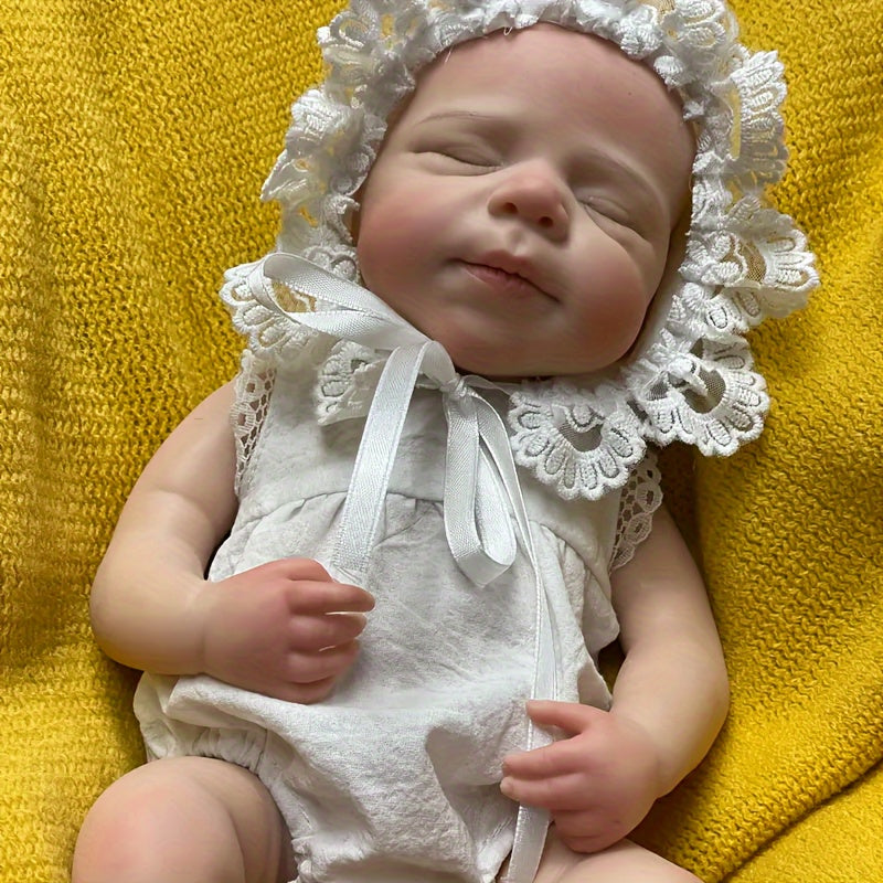 Realistic Silicone Baby Doll with Open Mouth Soft Touch Reborn Doll - Pascale