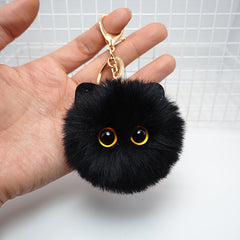 Plush Cat Keychain Doll Pendant Keyring for Girls Bag Decoration