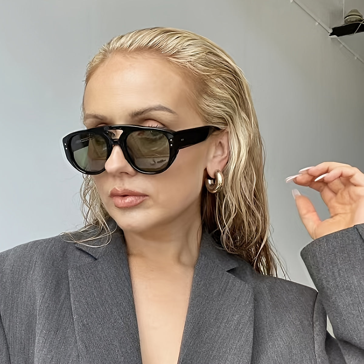 Oversized Round Sunglasses Circle Sun Glasses Vintage Ladies Stylish