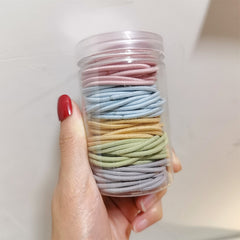 100pcs Hair Elastics Ties Stretchy Rubber Bands Ponytail Holder