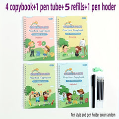 Handwriting Practice Set: 4 Books, Pen, Refills, Holder