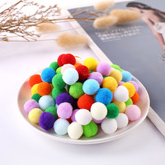 100pcs Mixed Size Pompoms Soft Fluffy Plush Crafts Pom Poms Ball Furball Sewing