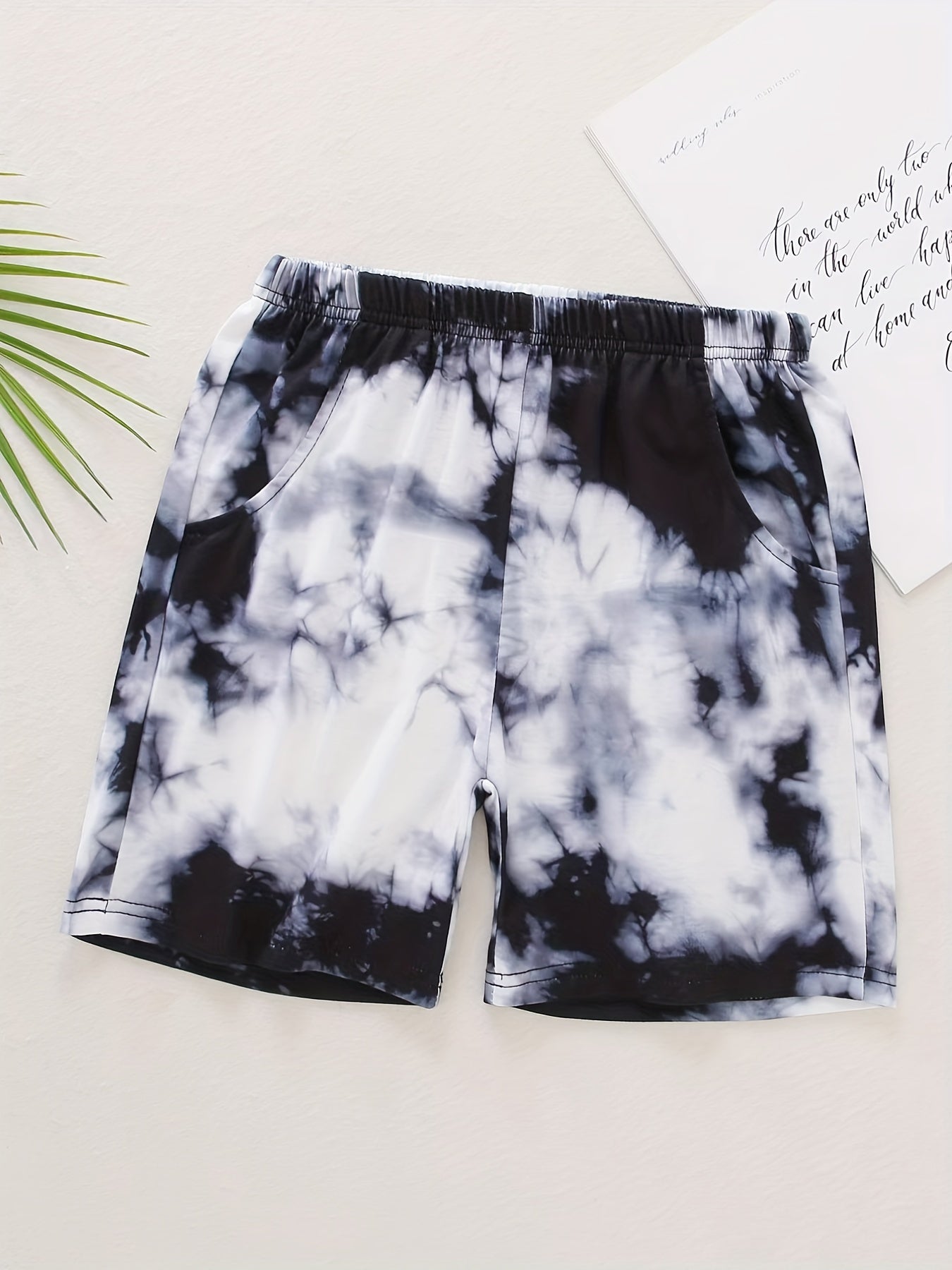 Boys' Tie Dye Printed Beach Shorts