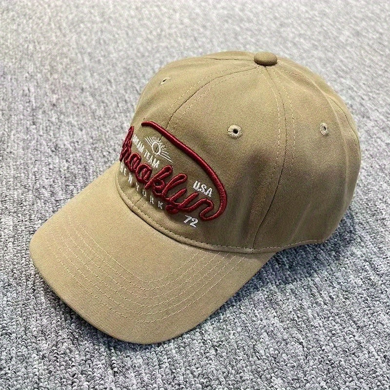 Big Head Circumference Men's Retro Baseball Cap Embroidered Sunshade Peaked Cap
