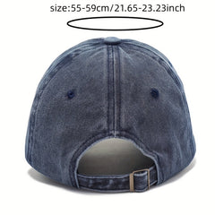 Printed Baseball Cap Washed Distressed Dad Hat Vintage Unisex Adjustable