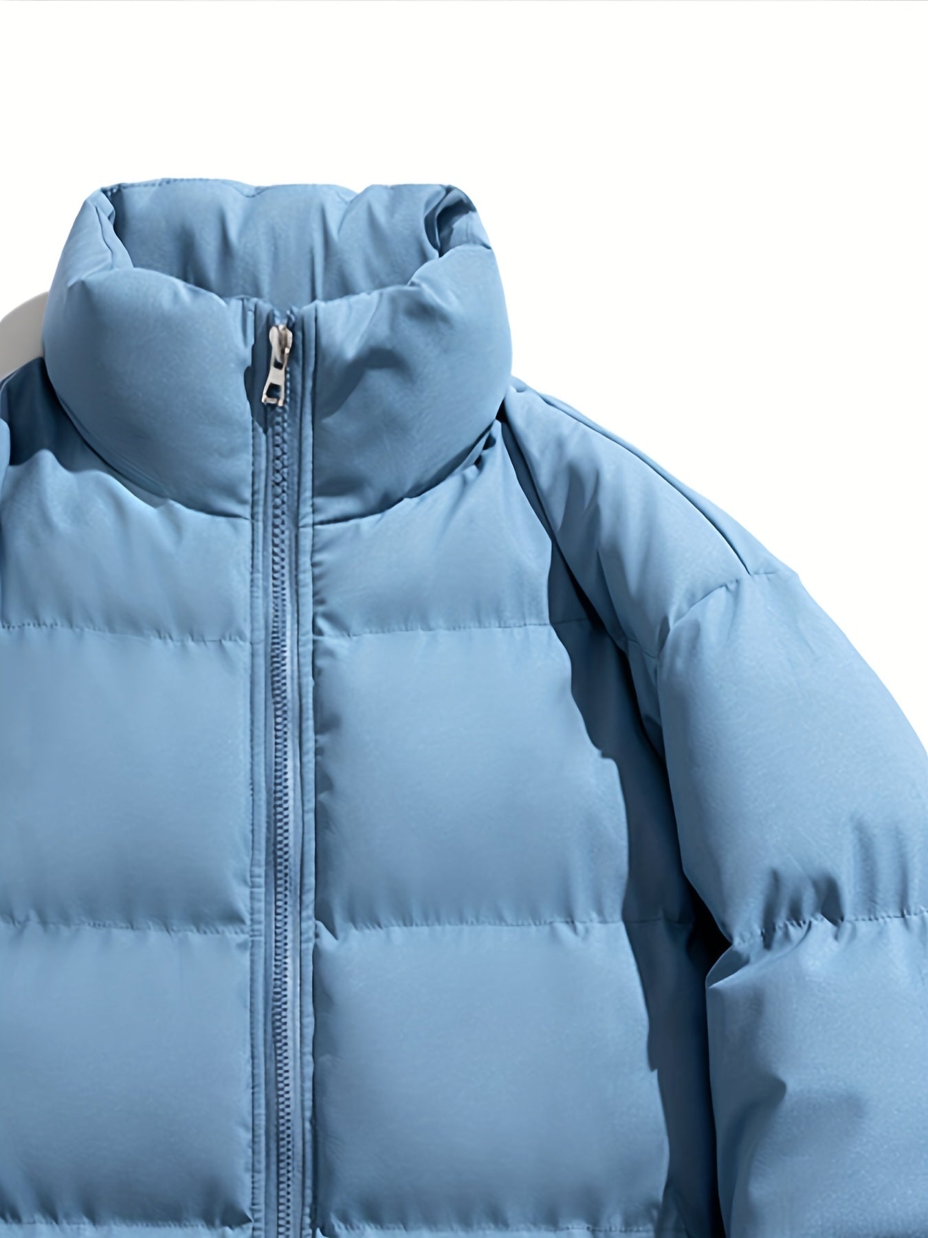 Men's Classic Hooded Jacket Zip Up Padded Coat for Fall Winter