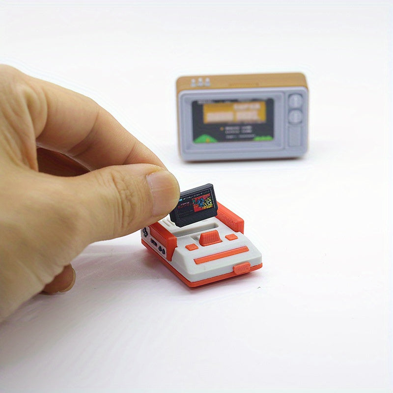 Doll House Accessories Living Room Scene Model Mini Retro TV Model