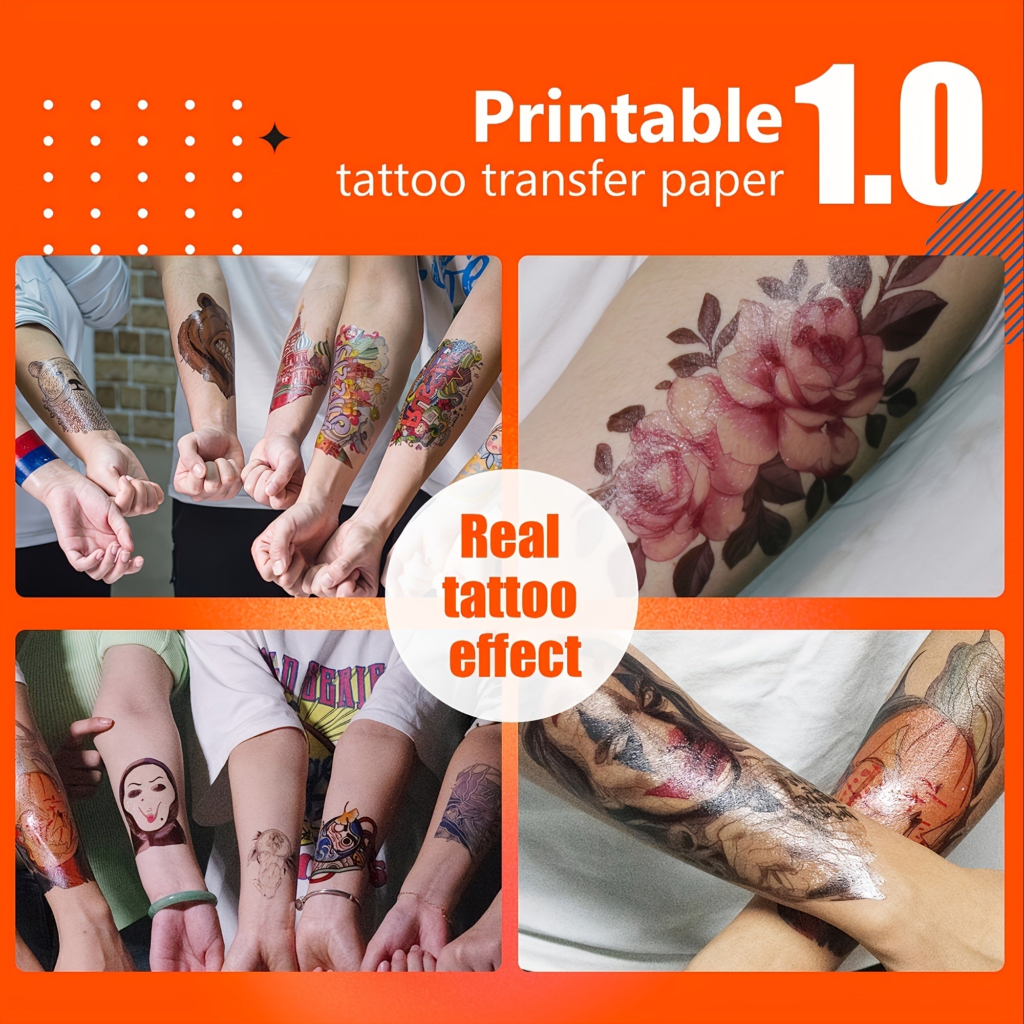 10pcs Temporary Tattoo Transfer Paper A5 Clear Tattoo Printing Paper