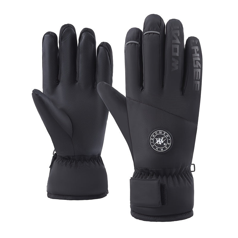 Waterproof Windproof Plush Gloves for Winter Outdoor Activities