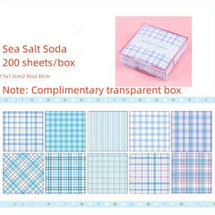 Grid Memo 200 Sheets in Box Non-sticky Hand Account Texture Material Paper