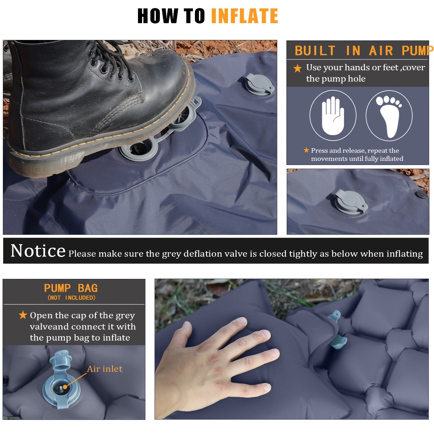 Outdoor Inflatable Pad for Camping Travel
