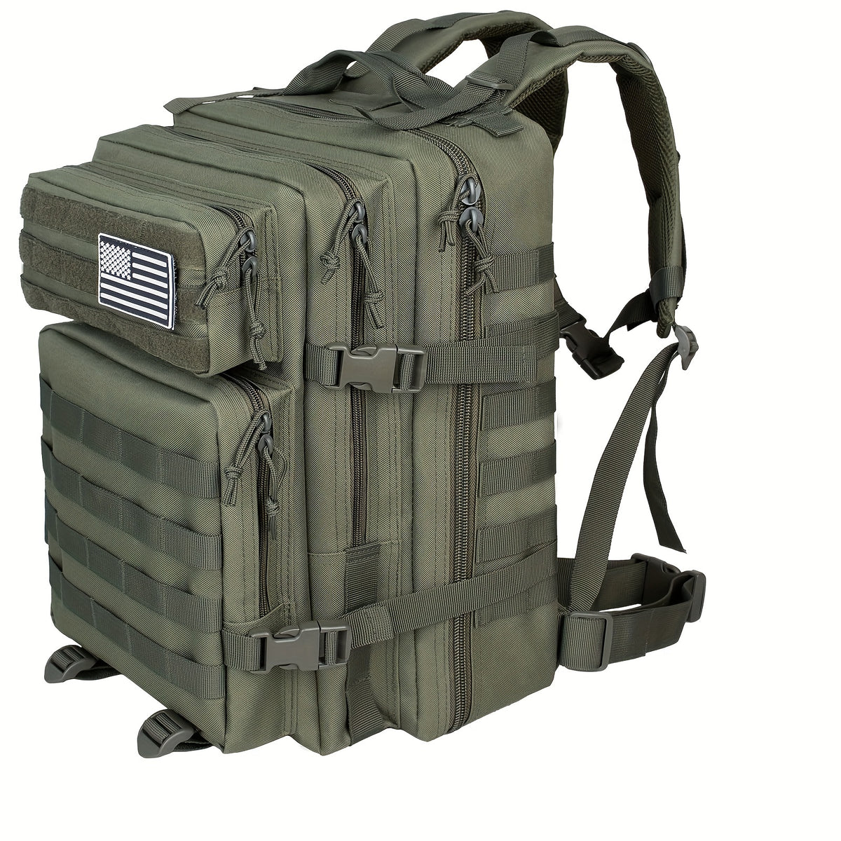 45L Backpack Men Camping Hiking Daypack with Water Bottle Pouch