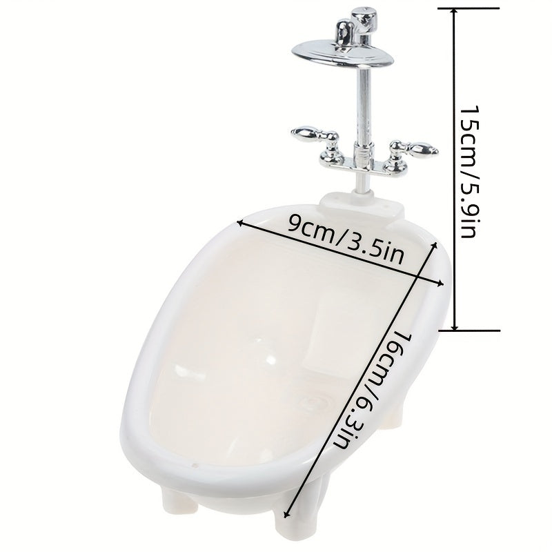 1pc Dollhouse Miniatures Bathtub Furniture Bathroom Accessories Kids Pretend Toy