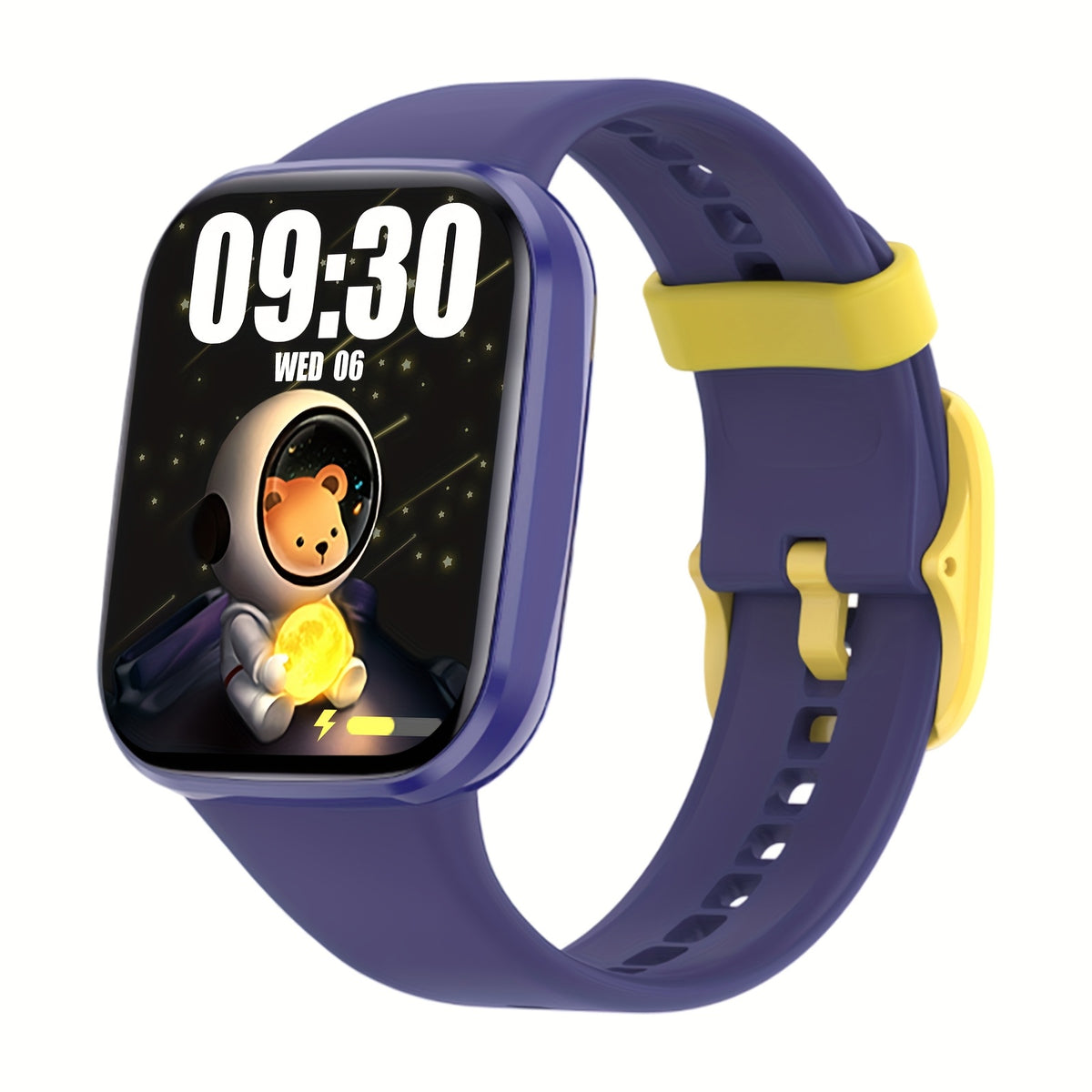 Kids Smartwatch Pink Purple Ages 6-12 Magnetic Charging Silicone Strap
