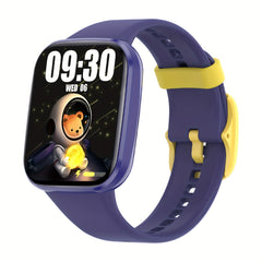Kids Smartwatch Pink Purple Ages 6-12 Magnetic Charging Silicone Strap