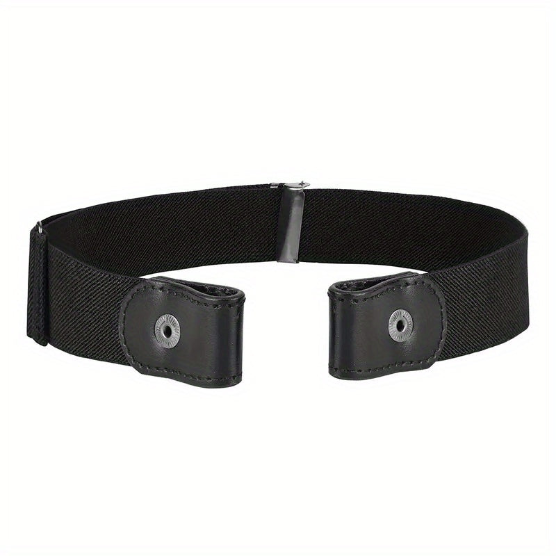 Invisible Pants Belt Casual Elastic Jeans Belt PU Leather Belt For Men
