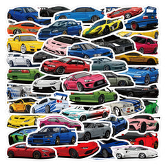 60pcs JDM Car Decals Mixed Vinyl Stickers DIY Creative Self-Adhesive Reusable