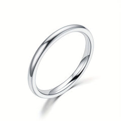 Men's 2mm Wide Stainless Steel Rings, Seven Colors, Stackable Rings