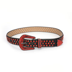 Punk Rhinestone Belt Women Men Bling Western Cowgirl Studded Waist Belts