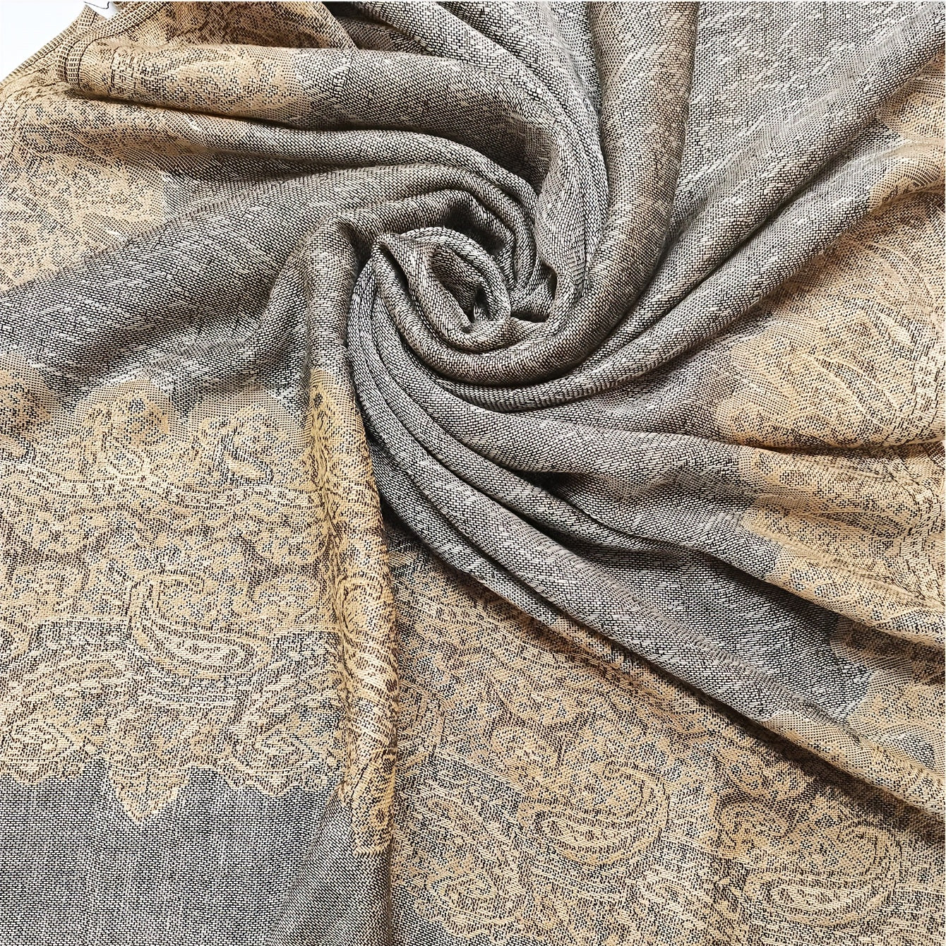 Boho Paisley Jacquard Tassel Scarf Wrap