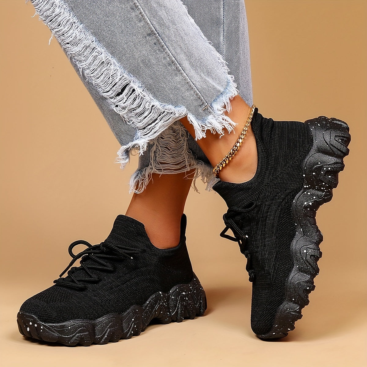 Women's Lace Up Running Shoes Comfortable Casual Sneakers
