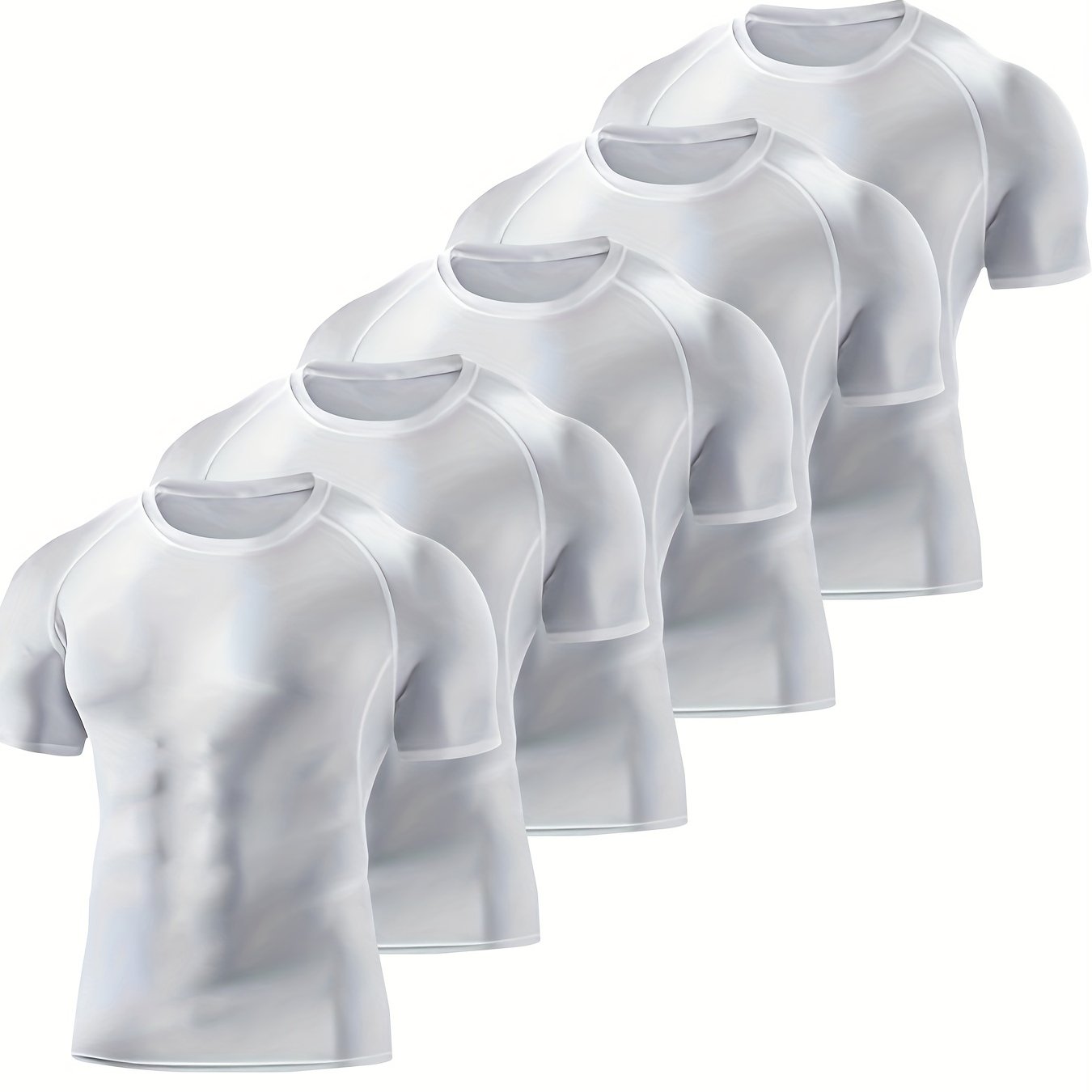 HOPLYNN Men's Compression Shirt Short Sleeve Crew Neck Undershirt