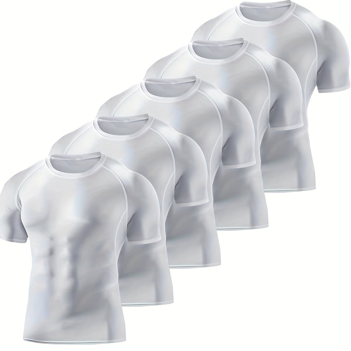 HOPLYNN Men's Compression Shirt Short Sleeve Crew Neck Undershirt