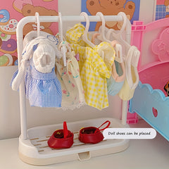 11pcs Set Clothing Storage Box & Hangers Organizer for Cosmetics