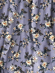 Floral Print Short Sleeve Casual Maxi Dress