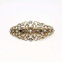 Silvery Four Leaf Clover Hair Clip French Barrette Women Hair Accessorie