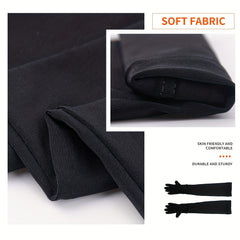 UV Protection Cooling Ice Silk Arm Cover Solid Sunshade Sleeves
