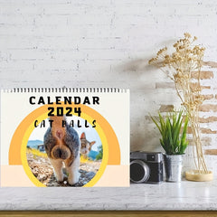 Funny Cat Balls Calendar 12-Month