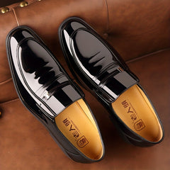 LAORENTOU Men's Pointed Toe Dress Shoes Slip On Formal Dress Shoes