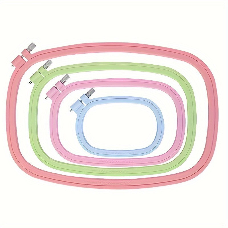 4pcs Macaroon Colorful Embroidery Hoops Set