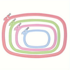 4pcs Macaroon Colorful Embroidery Hoops Set