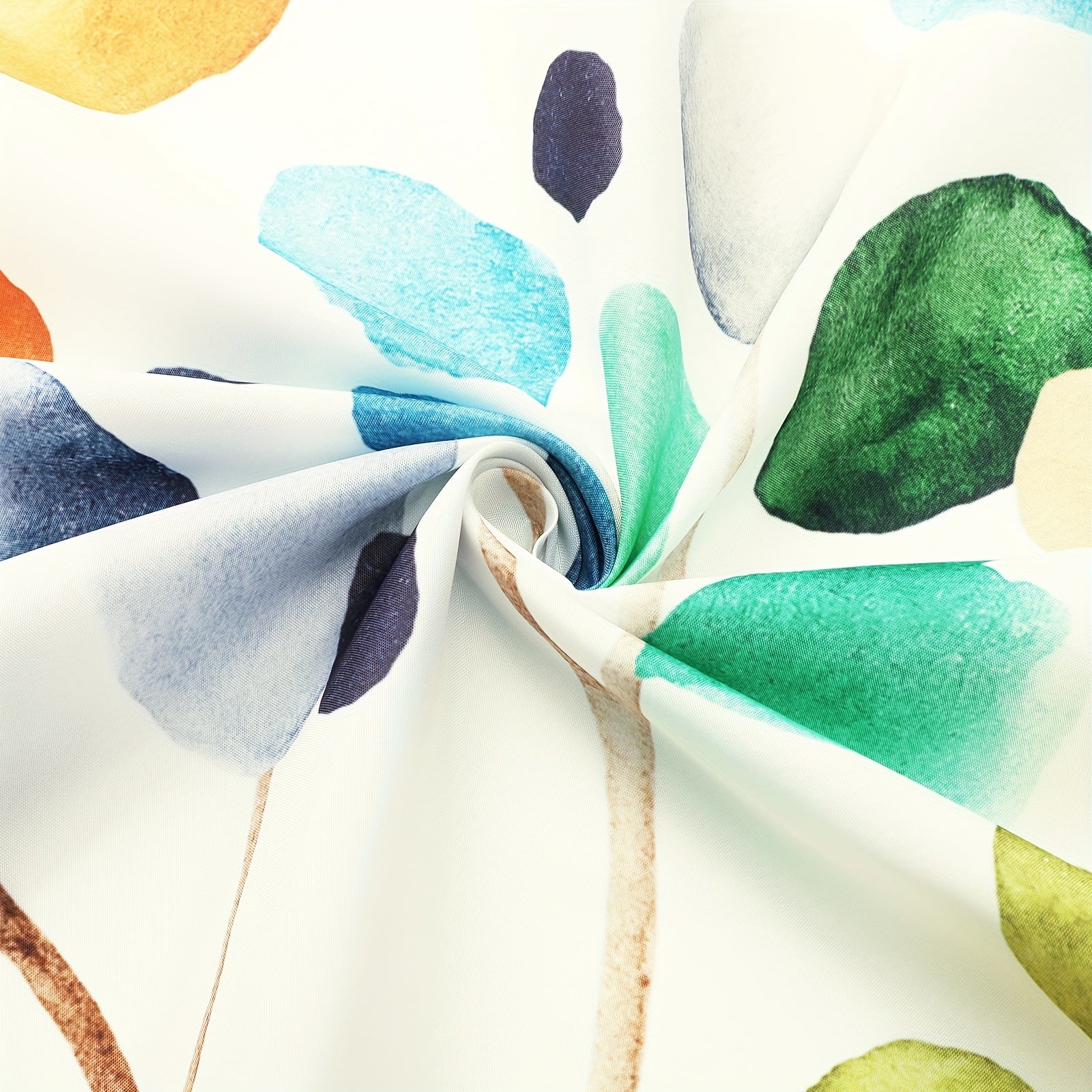 Plants Print Shower Curtain Waterproof Decorative Bathroom Accessories