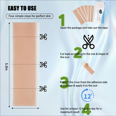 Silicone Scar Sheets 6 Pcs for Old & New Scars