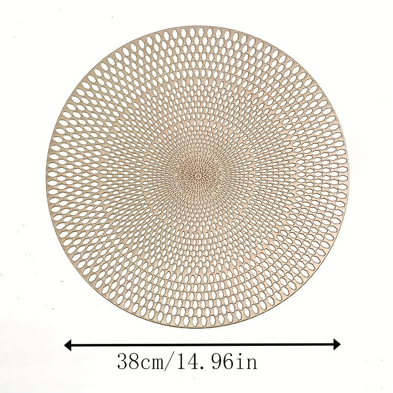 Round PVC Placemats Heat Insulation Mats Home Decoration