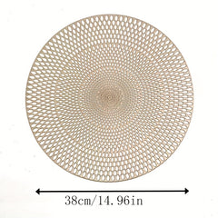 Round PVC Placemats Heat Insulation Mats Home Decoration