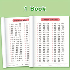 Addition & Subtraction Workbook Daily Math Practice for Kids Education Learning