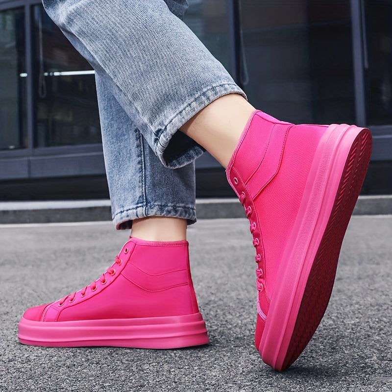 High-Top Canvas Shoes Men's Sneakers Lace-Up Flats